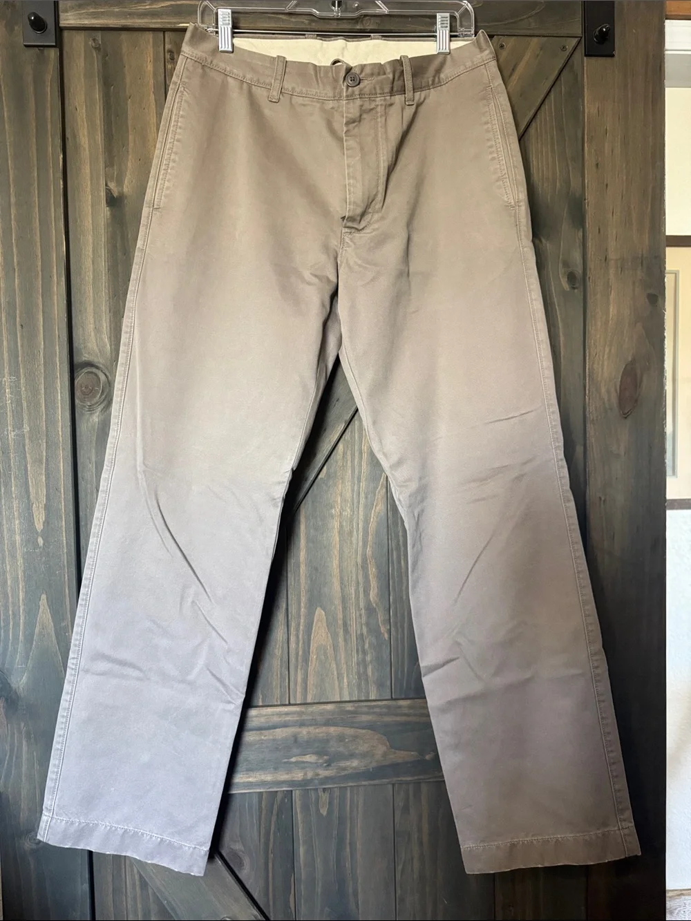 J. Crew Men's Khaki Straight-Leg Chinos in Taupe